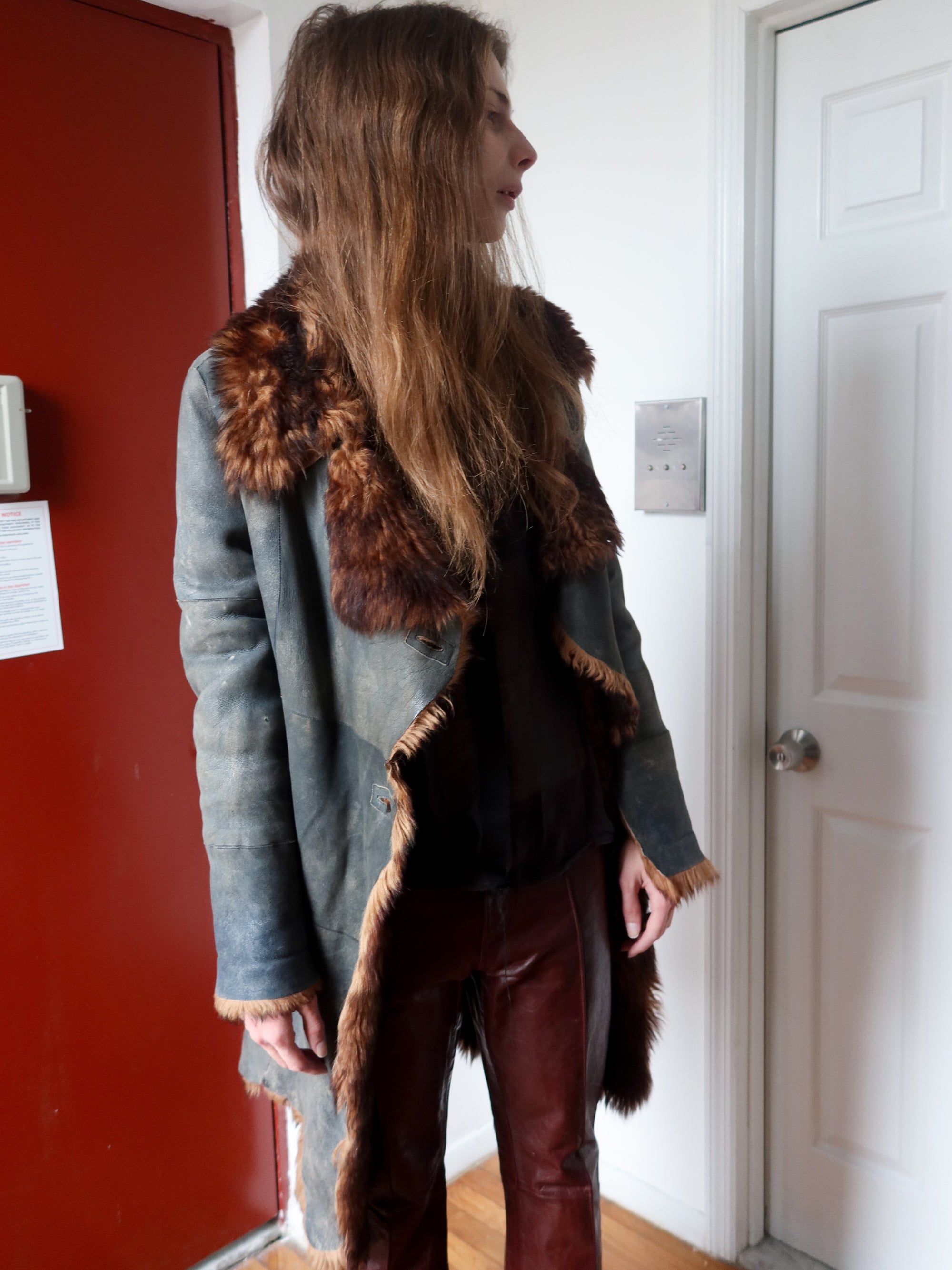 Vintage Plein Sud Lambskin Fur Coat