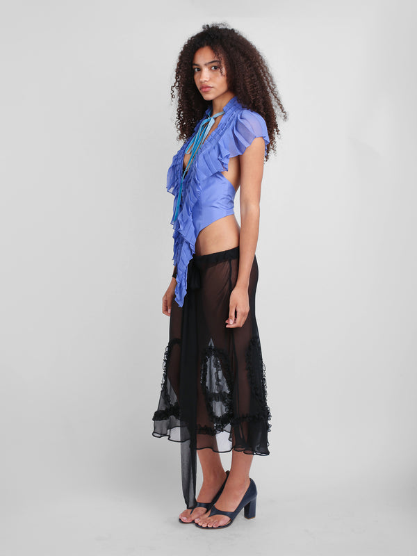 Romantic Midi Skirt - Black