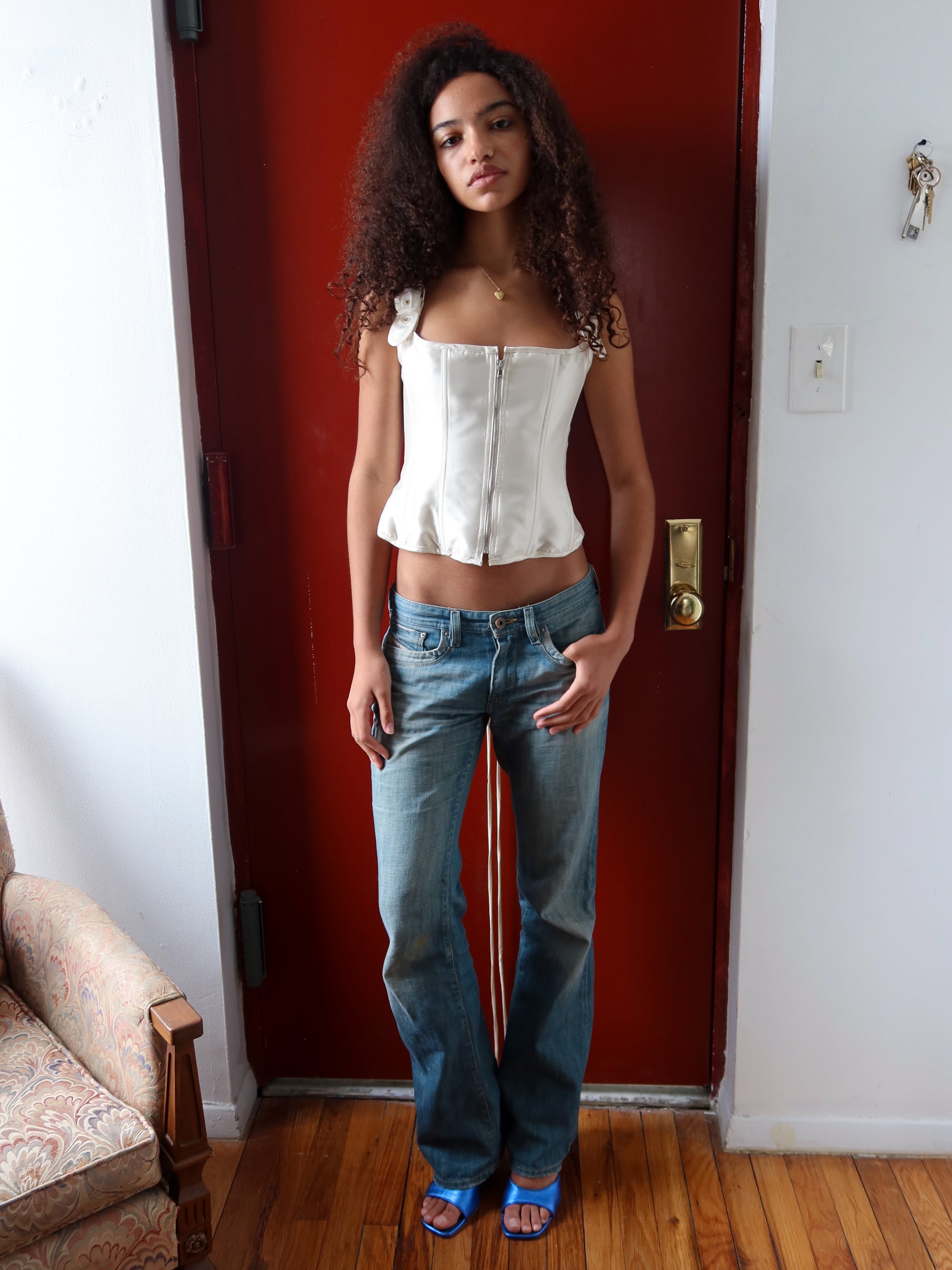 Buckle Corset - Ivory