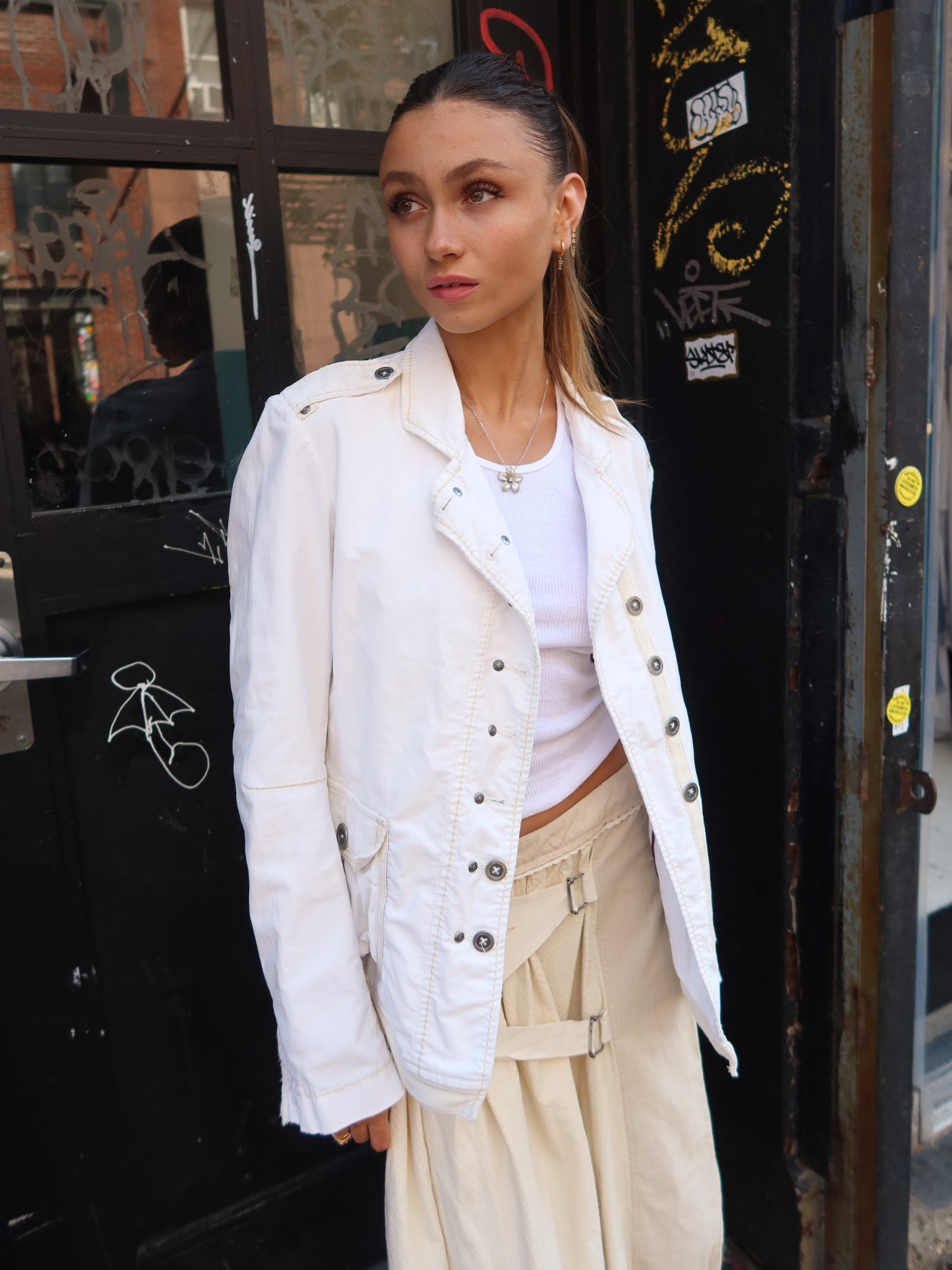 Vintage Buttoned Up Angel Coat