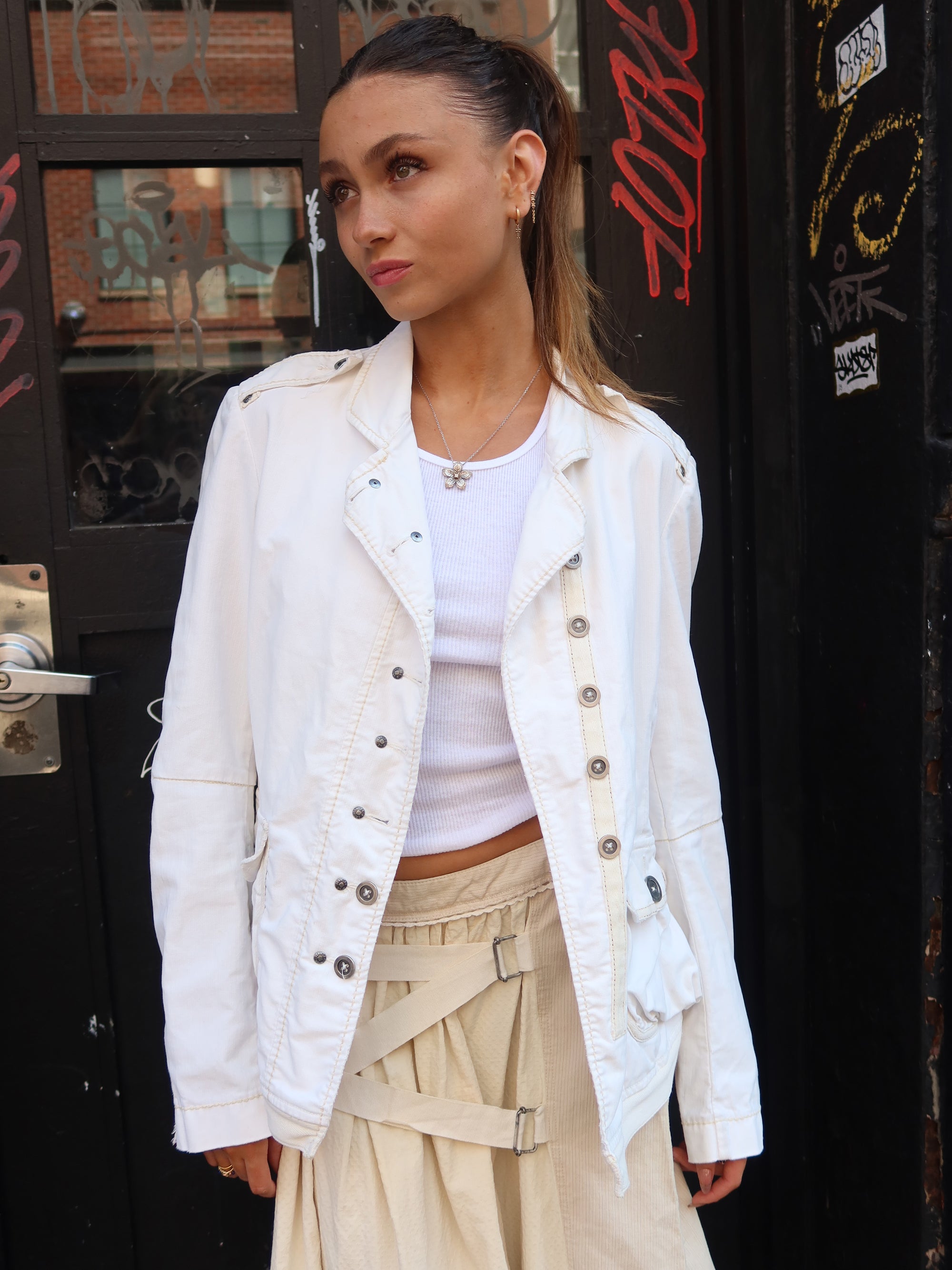 Vintage Buttoned Up Angel Coat