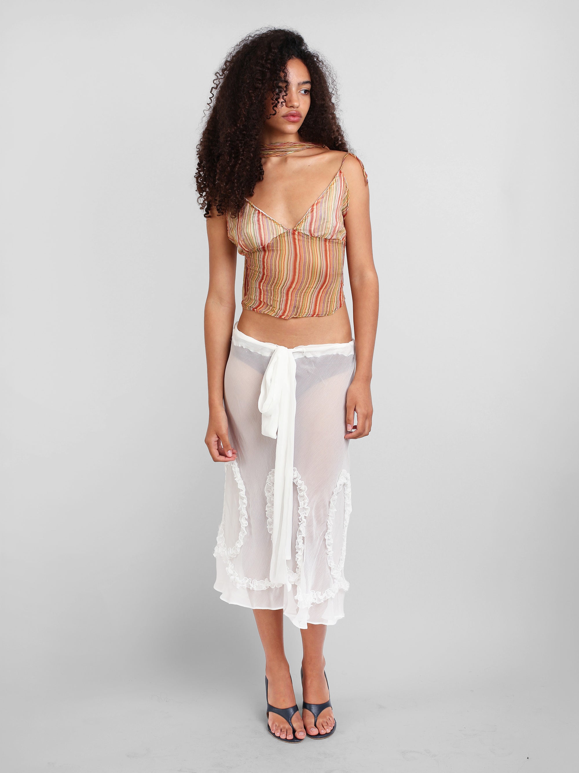 Romantic Midi Skirt - White