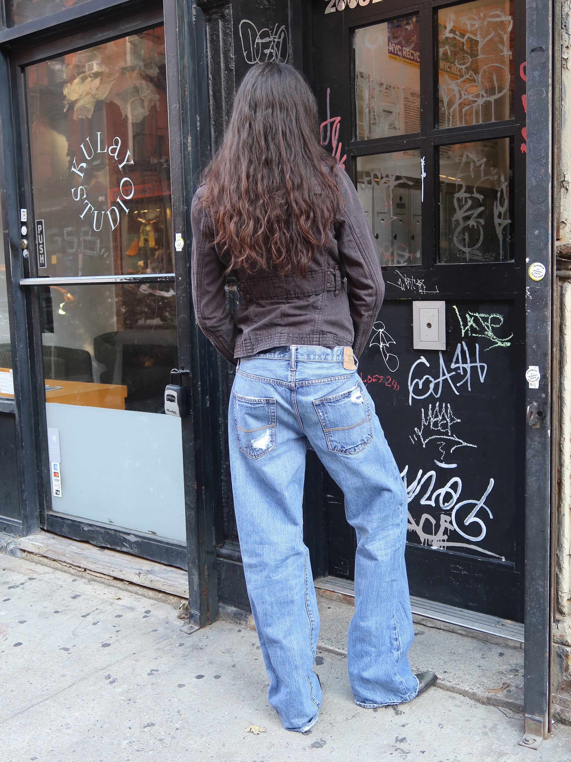 Vintage Worn Black Militant Jacket