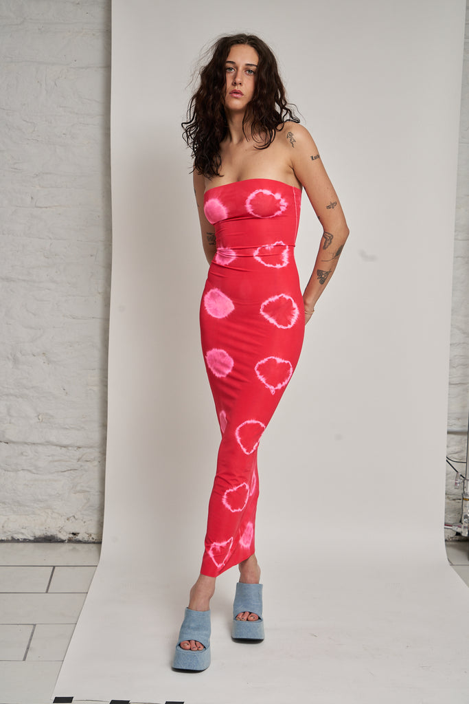 Tie Dye Tube - Red & Pink – Dana Foley NYC